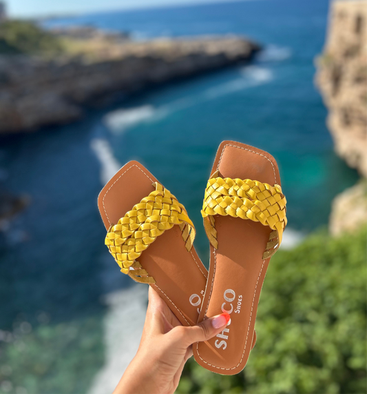 ZORA YELLOW FLAT SANDAL