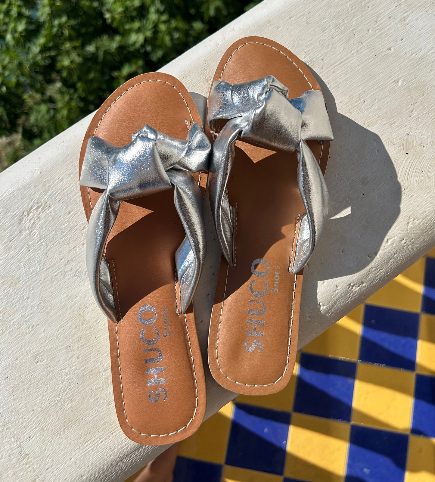 BELLA SILVER FLAT SANDAL