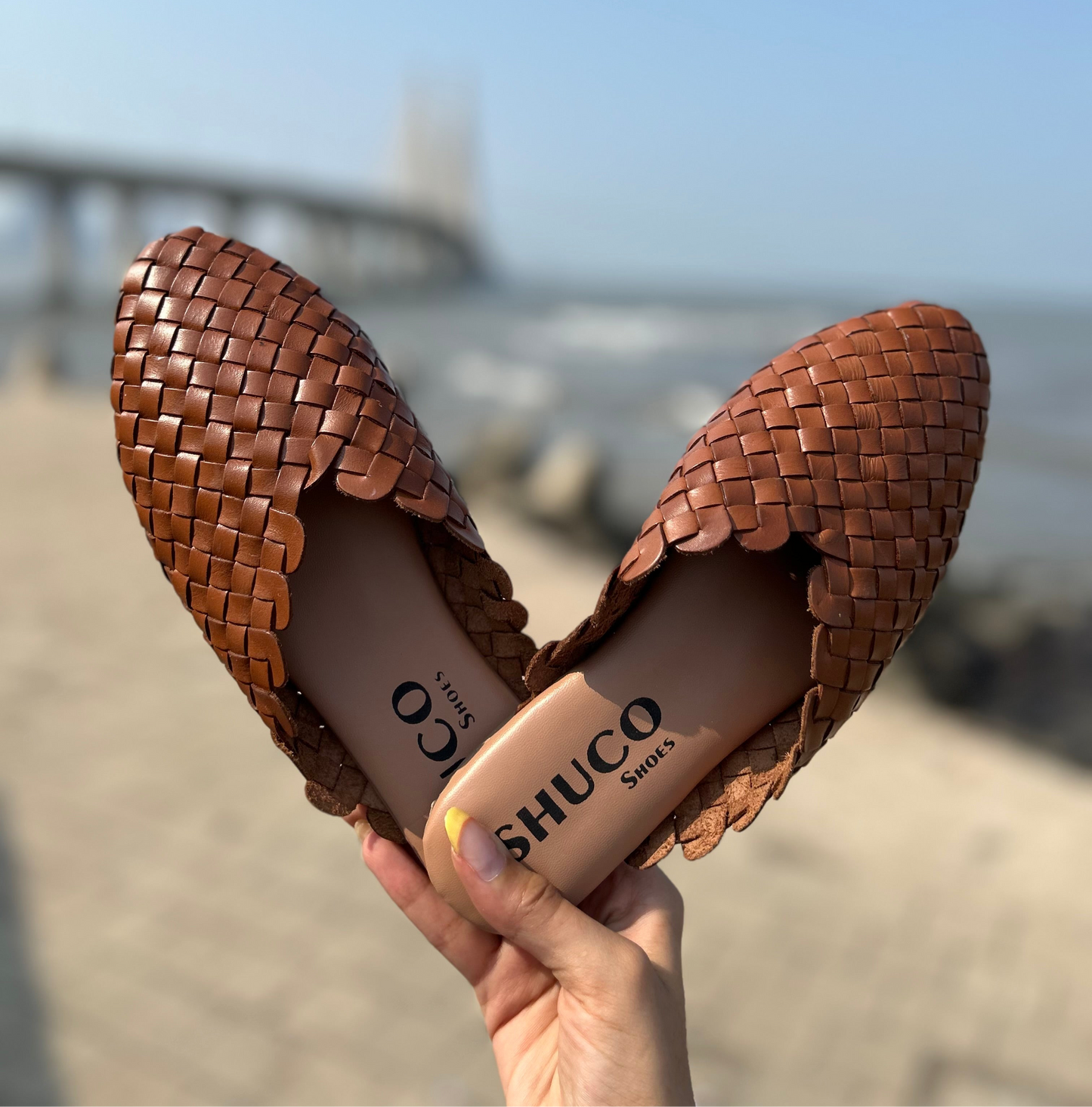 LILY TAN BURNISHED FLAT MULE