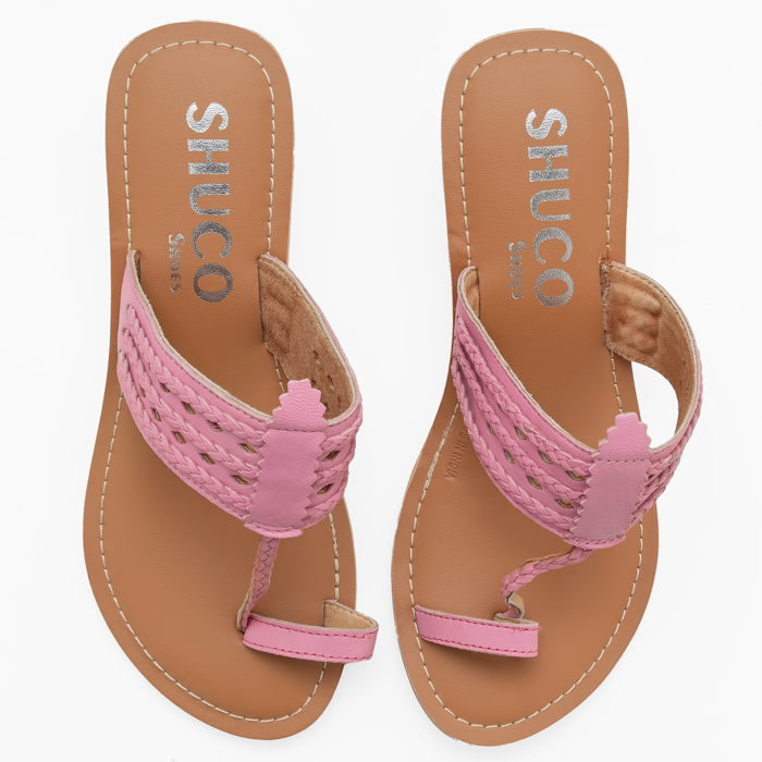VEDYA BUBBLEGUM WEDGE HEEL KOLHAPURI