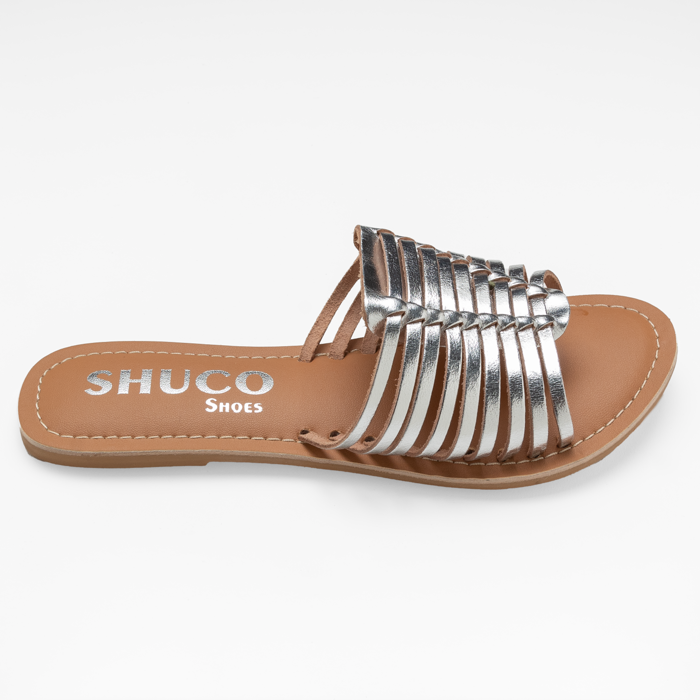 HANA SILVER FLAT SANDAL