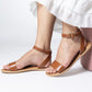 GLORY TAN FLAT SANDAL