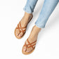 LUCY TAN FLAT SANDAL