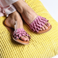 FLORA PINK FLAT SANDAL