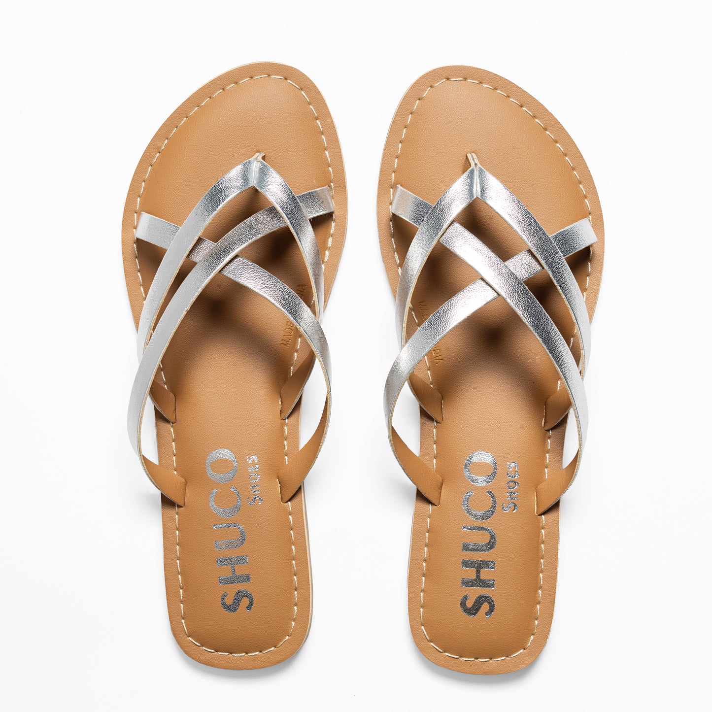 LUCY SILVER FLAT SANDAL