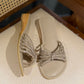 CINDERELLA NUDE EMBELLISHED HEEL SANDAL