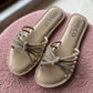 ARCHIE NUDE EMBELLISHED FLAT SANDAL