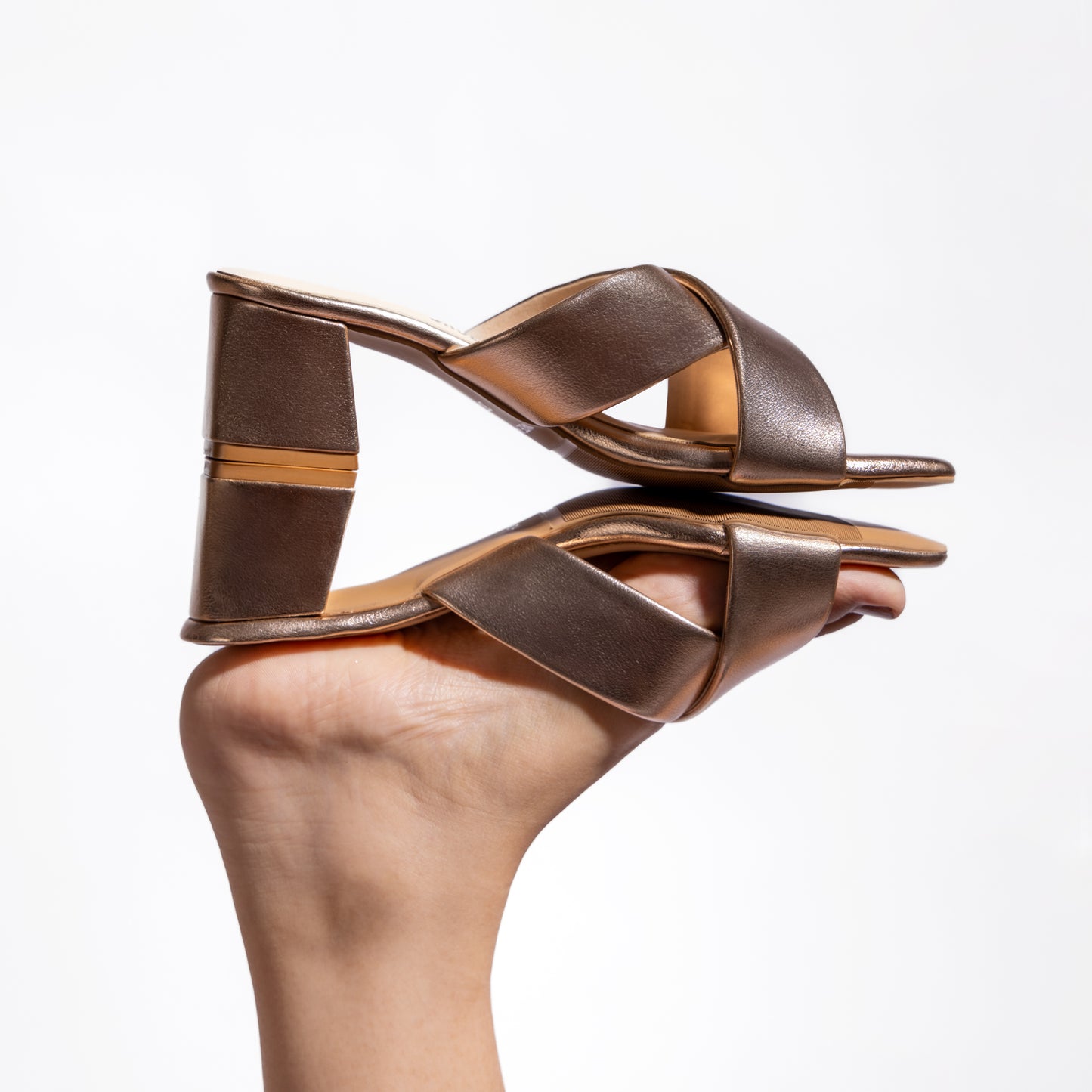 LINDA ROSEGOLD HEEL SANDAL