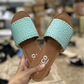 GRETA ARCTIC BLUE FLAT SANDAL