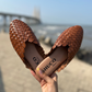 LILY TAN BURNISHED FLAT MULE