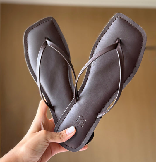 CIARA COFFEE BROWN FLAT SANDAL