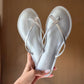 CASSIDY SILVER FOILED FLAT SANDAL