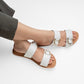 DELLA WHITE FLAT SANDAL