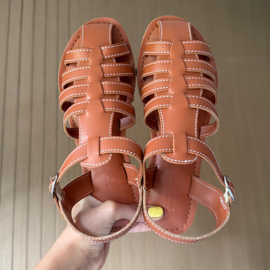 CAPRI TAN FLAT SANDAL