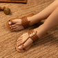 VALDA TAN FLAT SANDAL