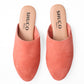 ABBY CORAL SUEDE FLAT MULE