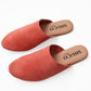 ABBY CORAL SUEDE FLAT MULE