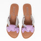 BELLA LILAC/SILVER FLAT SANDAL