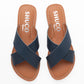 BRIA NAVY FLAT SANDAL