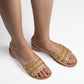 NIA GOLD WEDGE EMBROIDERED HEEL SANDAL