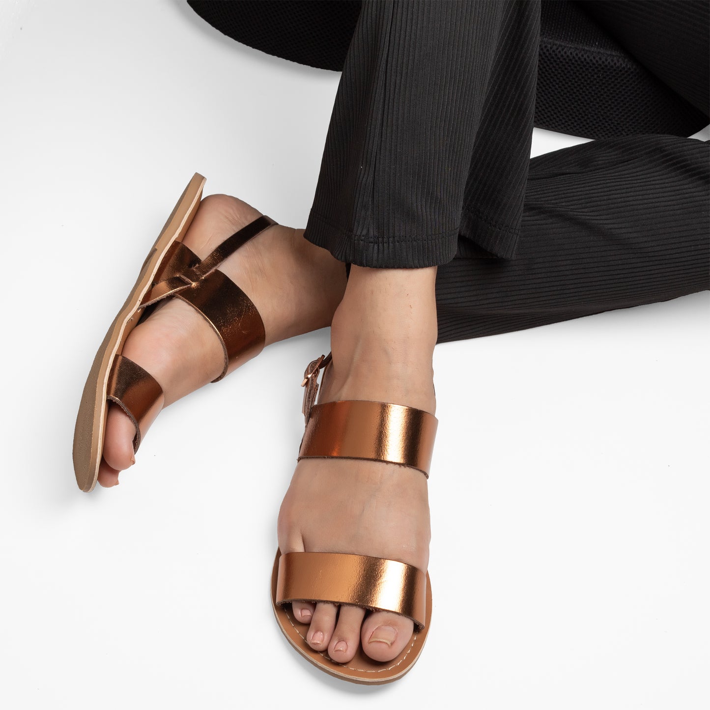 ANDI BRONZE FLAT SANDAL