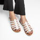 CARLY WHITE FLAT SANDAL