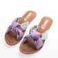 BELLA LILAC/SILVER FLAT SANDAL