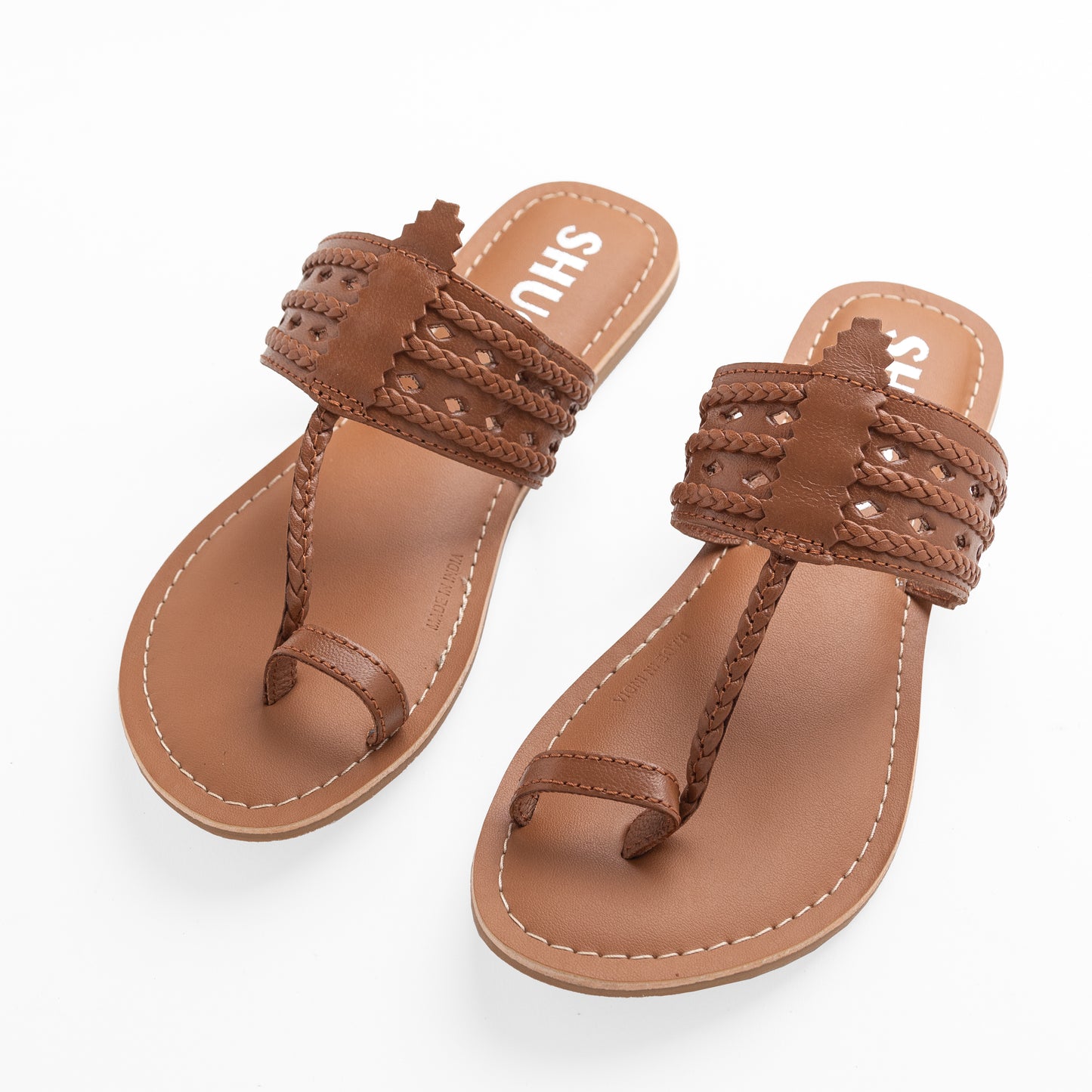 VALDA TAN FLAT SANDAL