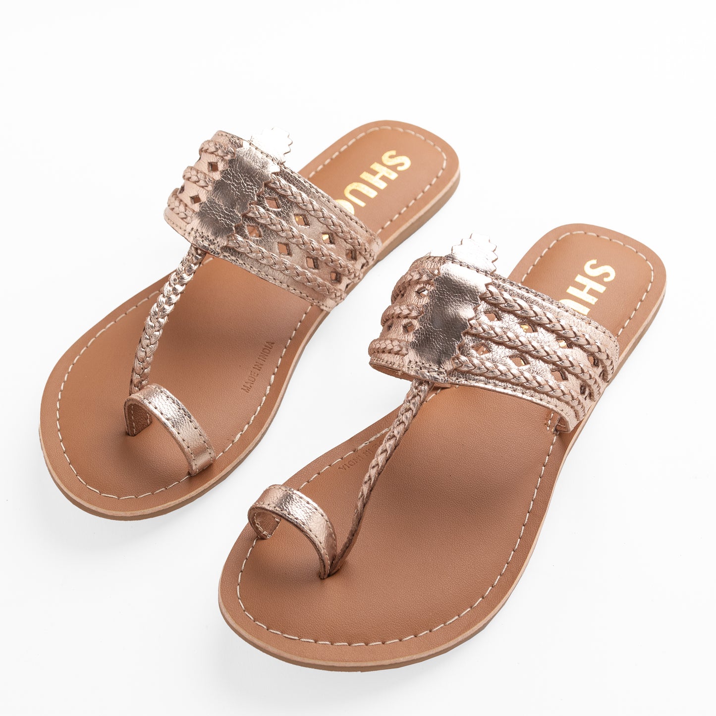 VALDA GOLD FLAT SANDAL