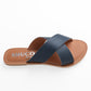 BRIA NAVY FLAT SANDAL