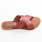 BRIA METALLIC ORANGE FLAT SANDAL