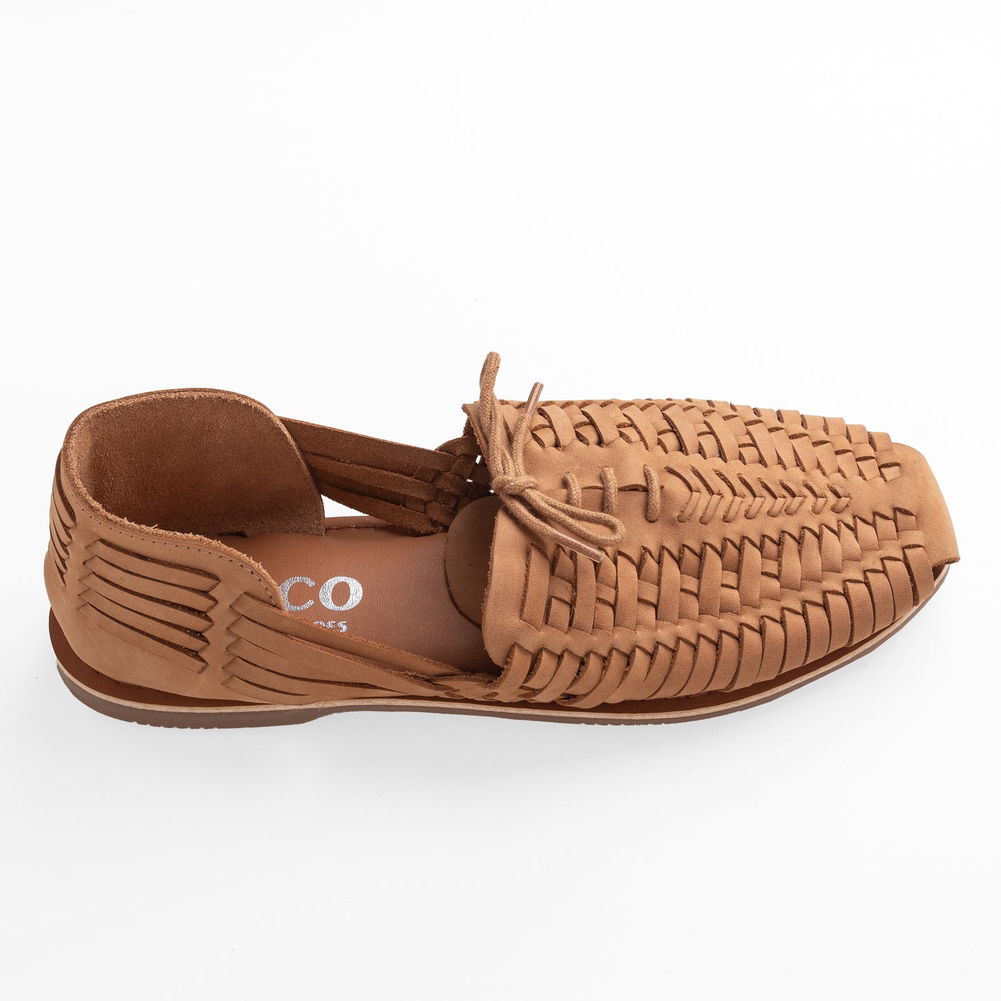 ATLAS TAN NUBUCK FLAT SANDAL