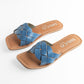 LEA BLUE FLAT SANDAL