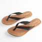 SARA BLACK EMBOSSED FLAT SANDAL