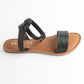 GLORY EMERALD/BLACK FLAT SANDAL