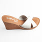 BREZA WHITE WEDGE HEEL SANDAL