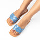 LEA BLUE FLAT SANDAL