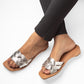 LESLIE SILVER WEDGE HEEL SANDAL