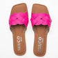 LEA NEON PINK FLAT SANDAL