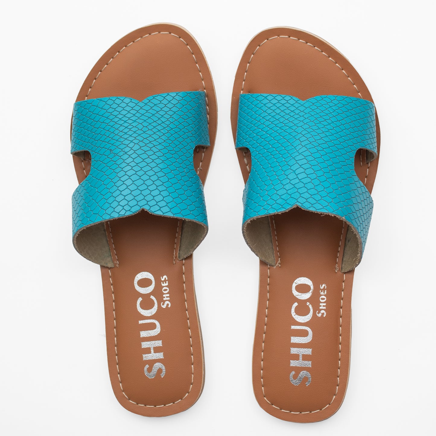 KARA TURQUOISE FLAT SANDAL