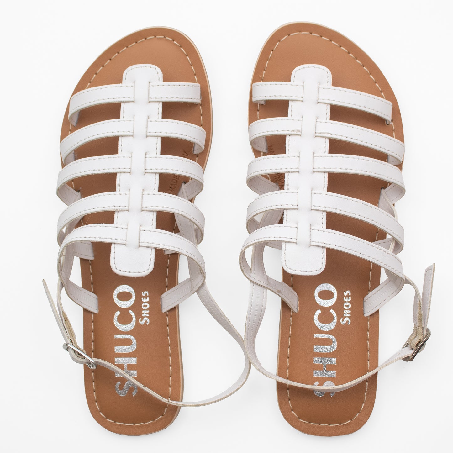 CARLY WHITE FLAT SANDAL