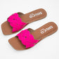 LEA NEON PINK FLAT SANDAL