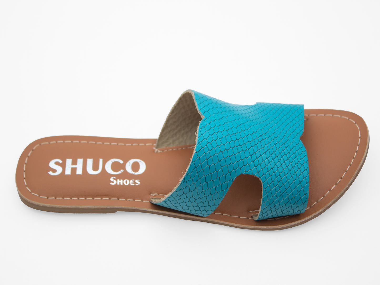 KARA TURQUOISE FLAT SANDAL