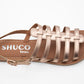 CARLY ROSEGOLD FLAT SANDAL