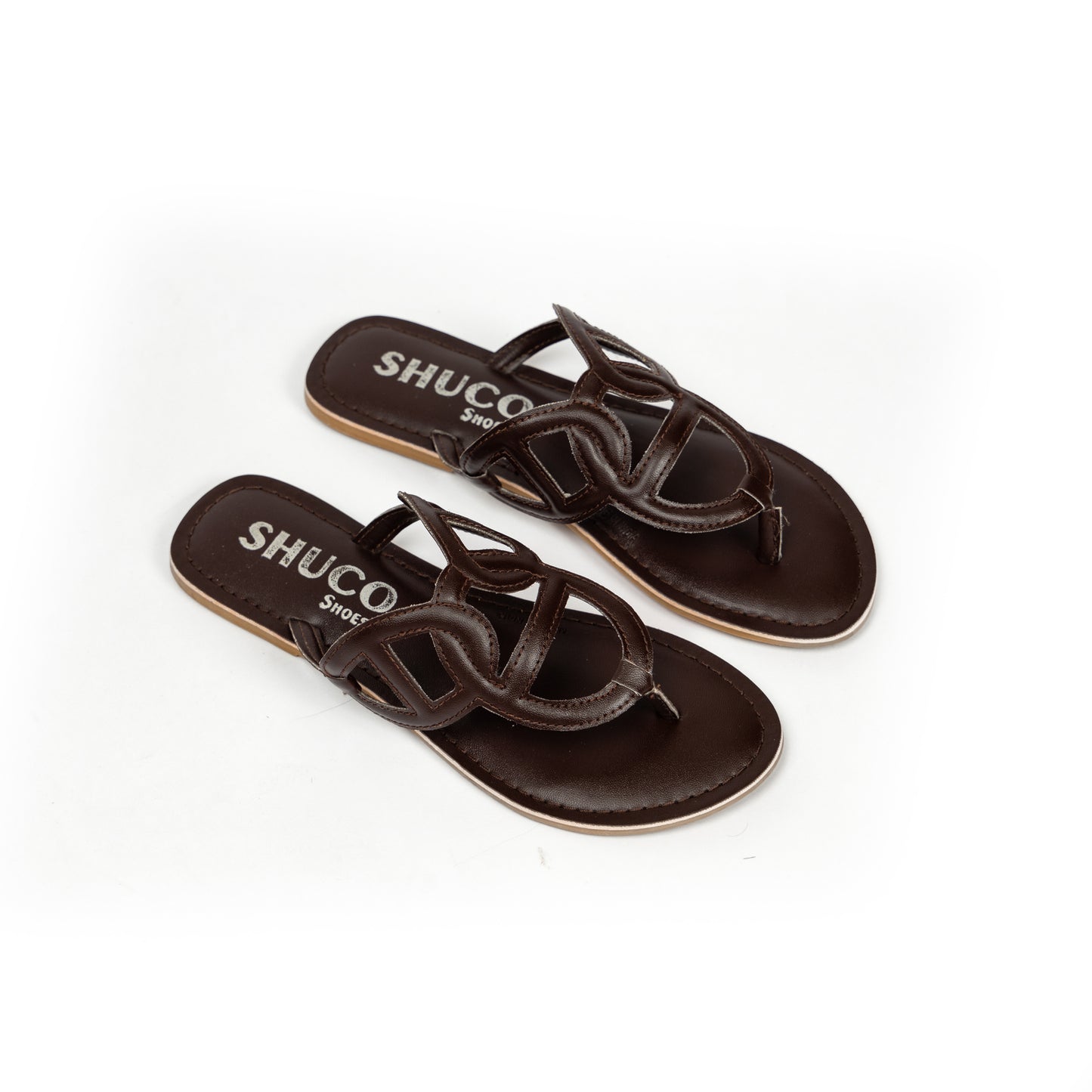 ELIZA DARK BROWN FLAT SANDAL