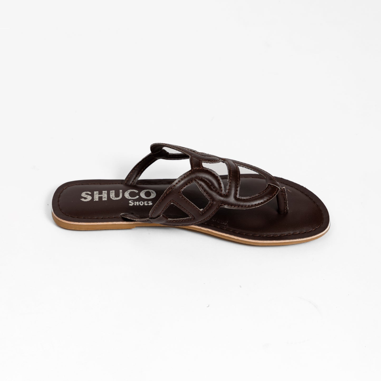 ELIZA DARK BROWN FLAT SANDAL