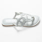 ELIZA WHITE FLAT SANDAL