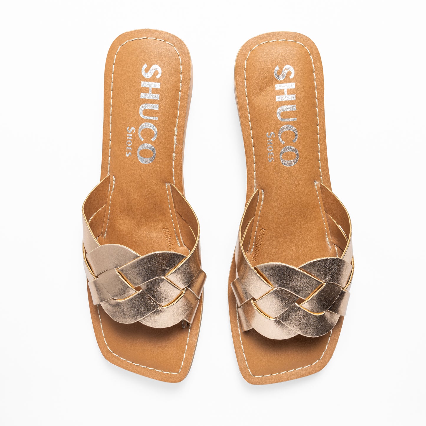 LESLIE ROSEGOLD WEDGE HEEL SANDAL