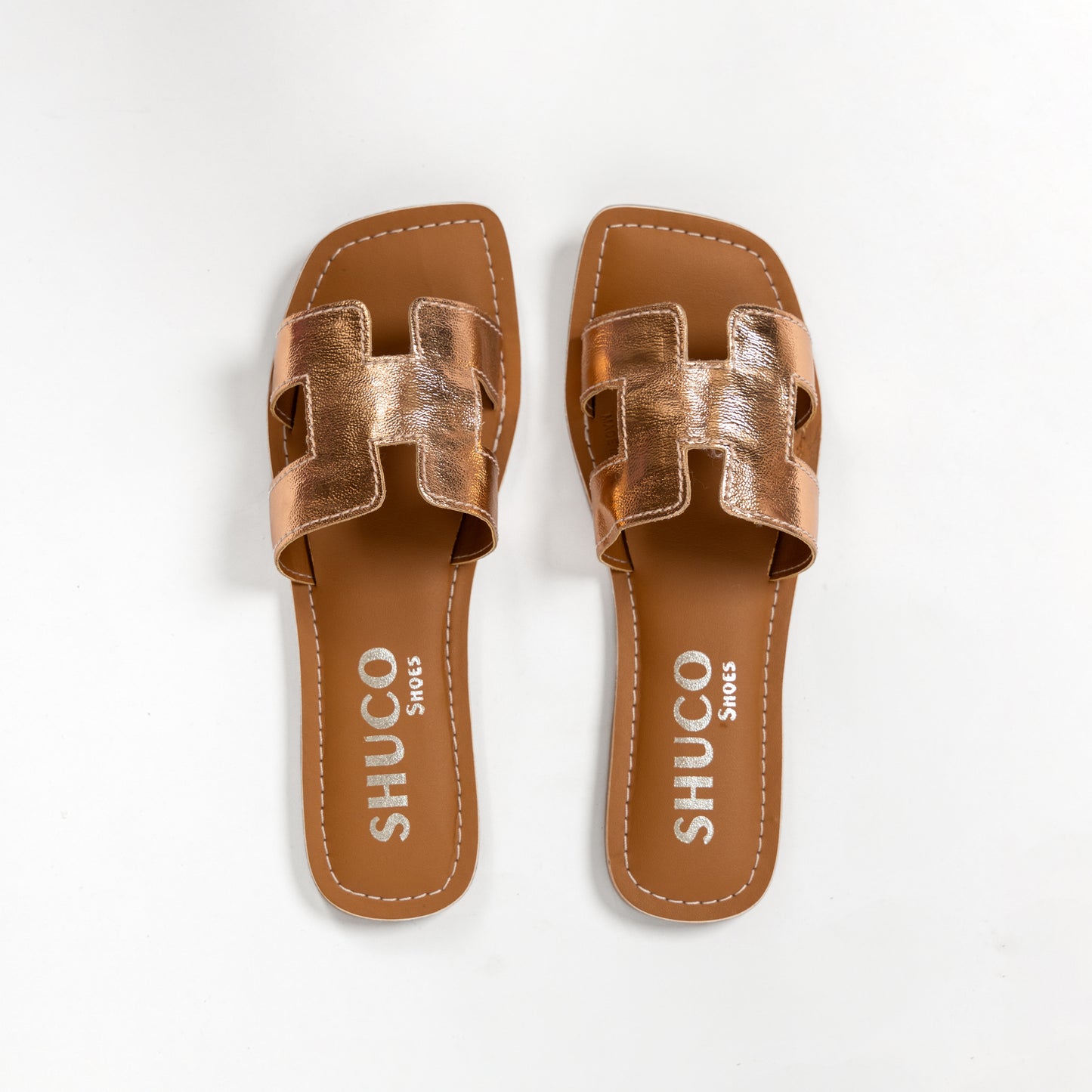 KELLY ROSEGOLD FLAT SANDAL