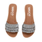 FLORA SILVER FLAT SANDAL